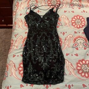 Small Green and Black Dress